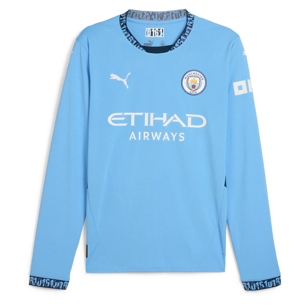 Kevin De Bruyne Manchester City Puma 2024/25 Home Replica Long Sleeve Player Jersey - 1