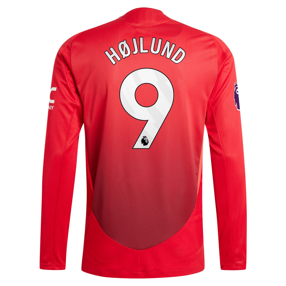 Rasmus H??lund Manchester United adidas 2024/25 Home Authentic Long Sleeve Player Jersey - 1